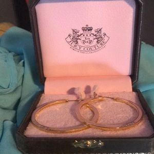 Juicy Couture pink hoop earrings